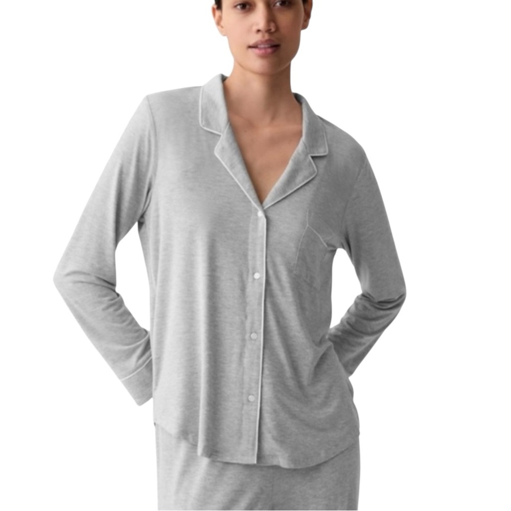 GAP Softest Modal Women's XL Soft Gray Pajama Set NWT - Picture 3 of 16